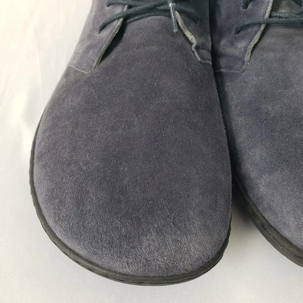 Groundies Milano Urban Barefoot Shoes Boots Size EU 45 US 12 Mens Blue Suede